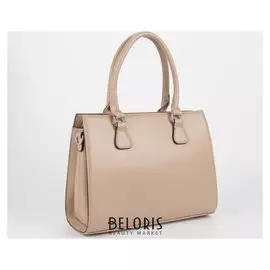 Сумка женская, отдел на молнии, наружный карман, регулируемый ремень, цвет бежевый