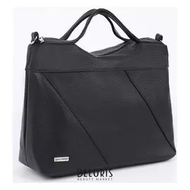 Сумка женская, отдел на молнии, наружный карман, регулируемый ремень, цвет чёрный