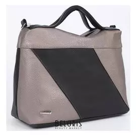 Сумка женская, отдел на молнии, наружный карман, регулируемый ремень, цвет чёрный/бронзовый