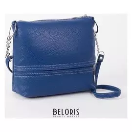 Сумка женская, отдел на молнии, наружный карман, регулируемый ремень, цвет голубой