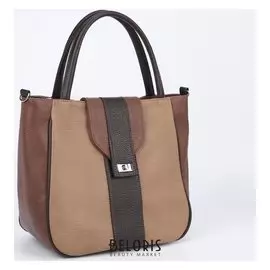 Сумка женская, отдел на молнии, наружный карман, регулируемый ремень, цвет коричневый