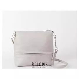 Сумка женская, отдел на молнии, наружный карман, регулируемый ремень, цвет серый