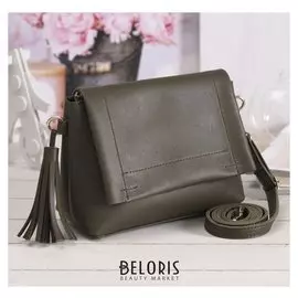 Сумка женская, отдел на молнии, регулируемый ремень, цвет зелёный