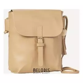 Сумка женская, отдел на молнии, регулируемый ремень, цвет бежевый