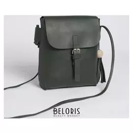 Сумка женская, отдел на молнии, регулируемый ремень, цвет зелёный