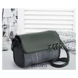 Сумка женская, отдел на молнии, регулируемый ремень, цвет зелёный