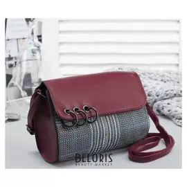 Сумка женская, отдел на молнии, регулируемый ремень, цвет бордовый