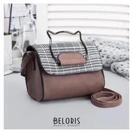 Сумка женская, отдел на молнии, регулируемый ремень, цвет пудра