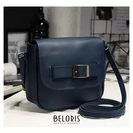 Сумка женская, отдел на молнии, регулируемый ремень, цвет синий