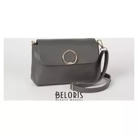 Сумка женская, отдел на молнии, регулируемый ремень, цвет серый