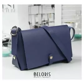 Сумка женская, отдел на молнии, регулируемый ремень, цвет синий