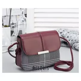 Сумка женская, отдел на молнии, регулируемый ремень, цвет бордовый