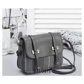 Сумка женская, отдел на молнии, регулируемый ремень, цвет серый