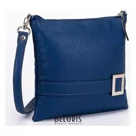 Сумка женская, отдел на молнии, регулируемый ремень, цвет синий