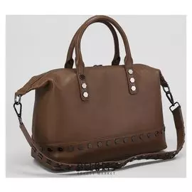 Сумка женская, отдел с перегородкой на молнии, наружный карман, длинный ремень, цвет хаки