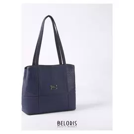 Сумка женская, отдел с перегородкой на молнии, наружный карман, цвет синий