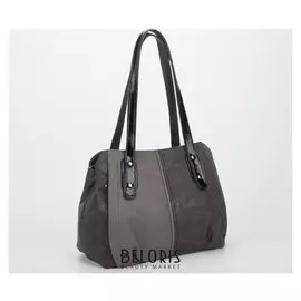 Сумка женская, отдел с перегородкой на молнии, наружный карман, цвет серый