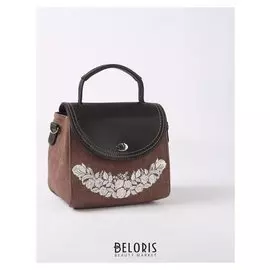 Сумка женская, отдел с перегородкой на молнии, наружный карман, длинный ремень, цвет коричневый