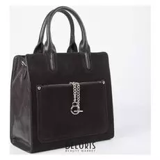 Сумка женская, замша, отдел на молнии, 2 наружных кармана, длинный ремень, цвет коричневый