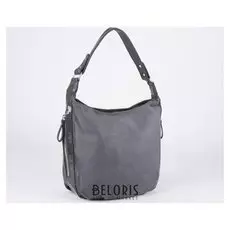 Сумка женская, замша, отдел на молнии, 3 наружных кармана, цвет серый