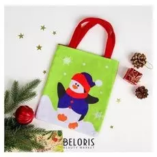 Сумочка «Новогодний пингвин», размер 20×23 см