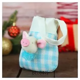 Сумочка «Поросёнок», в клеточку