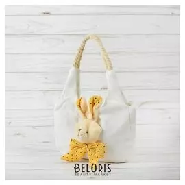 Сумочка «Заинька» бант в крапинку