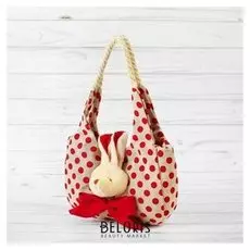 Сумочка «Заинька» красный бант
