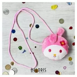 Сумочка «Зайка», 11х11 см, цвет розовый