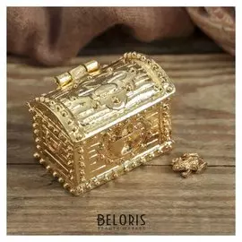 Сундук счастья с денежной лягушкой, 3,5 х 2,7 см