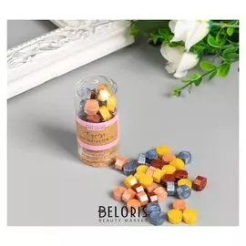 Сургуч в гранулах в баночке "Восьмигранник" осенние цвета 15 гр 6х3х3 см