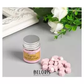 Сургуч в гранулах в баночке "Восьмигранник" розовая пастила 9 гр 4,5х3х3 см