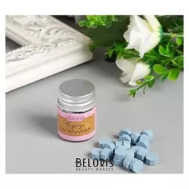 Сургуч в гранулах в баночке "Восьмигранник" синяя сталь 9 гр 4,5х3х3 см