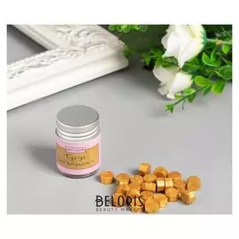 Сургуч в гранулах в баночке "Восьмигранник" золото 9 гр 4,5х3х3 см