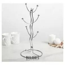 Сушилка для кружек 16×16×32 см, 6 крючков