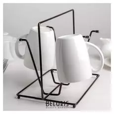 Сушилка для стаканов 24,5×16×19,8 см "Лофт", цвет чёрный