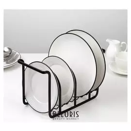 Сушилка для тарелок «Лофт», на 10 предметов, 25,5×11×16 см, цвет коричневый