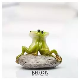 Сувенир 2 лягушонка на камушке 3,7х3х5 см