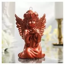 Сувенир "Ангел с голубем", цвет медный, 16 см