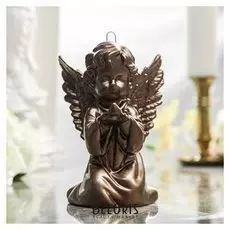 Сувенир "Ангел с голубем", подвесной, цвет коричневый, 16 см