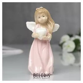 Сувенир "Ангел в розовом платьице с сердечком"