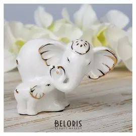 Сувенир "Белая слониха со слонёнком" 9,5х13х7,3 см