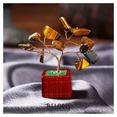 Сувенир бонсай "Денежное дерево с тигровым кристаллами" 12 шт 8х3х3,2 см