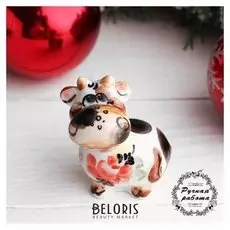 Сувенир "Бычок гоша", гжель