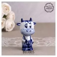 Сувенир «Бычок кроха». гжель
