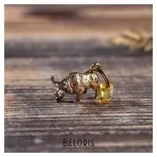 Сувенир "Бык бурьян", латунь, 2 см