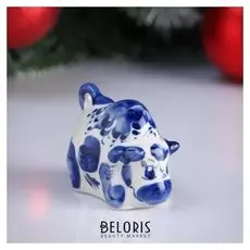 Сувенир "Бык лёня", гжель, 5 см