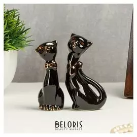 Сувенир "Чёрная киска", под фарфор