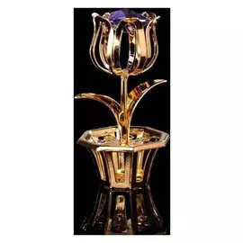 Сувенир «Цветок», 2×2×5 см, с кристаллами сваровски