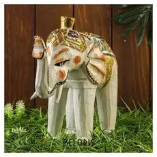 Сувенир дерево "Белый слоник" 27х10х25 см